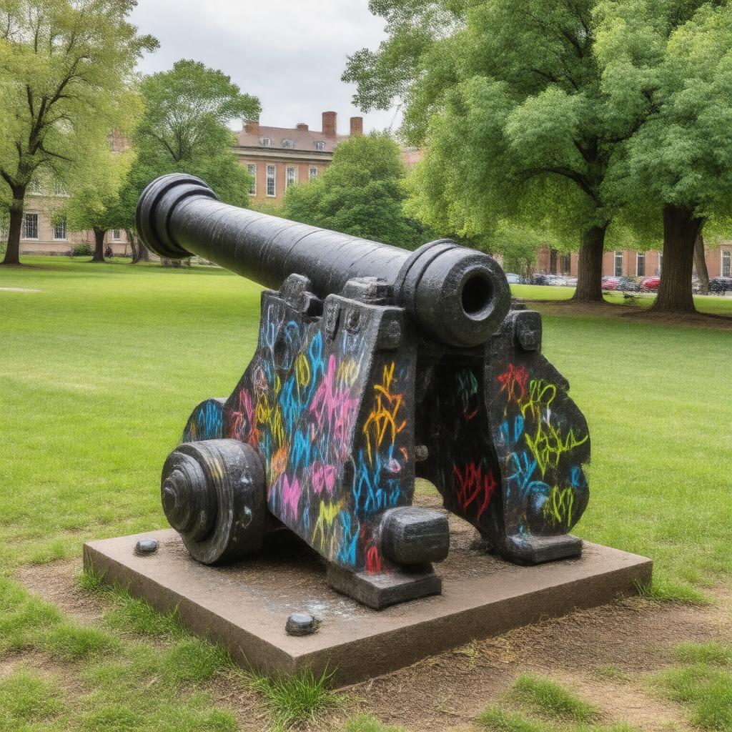 AI-created image of Tufts Cannon