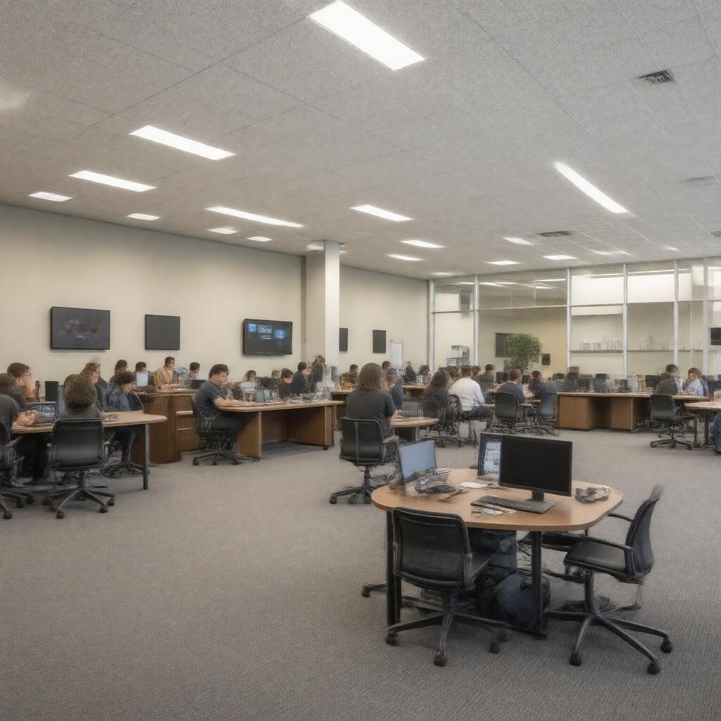 Click to view larger image AI-created image of Tufts Career Center