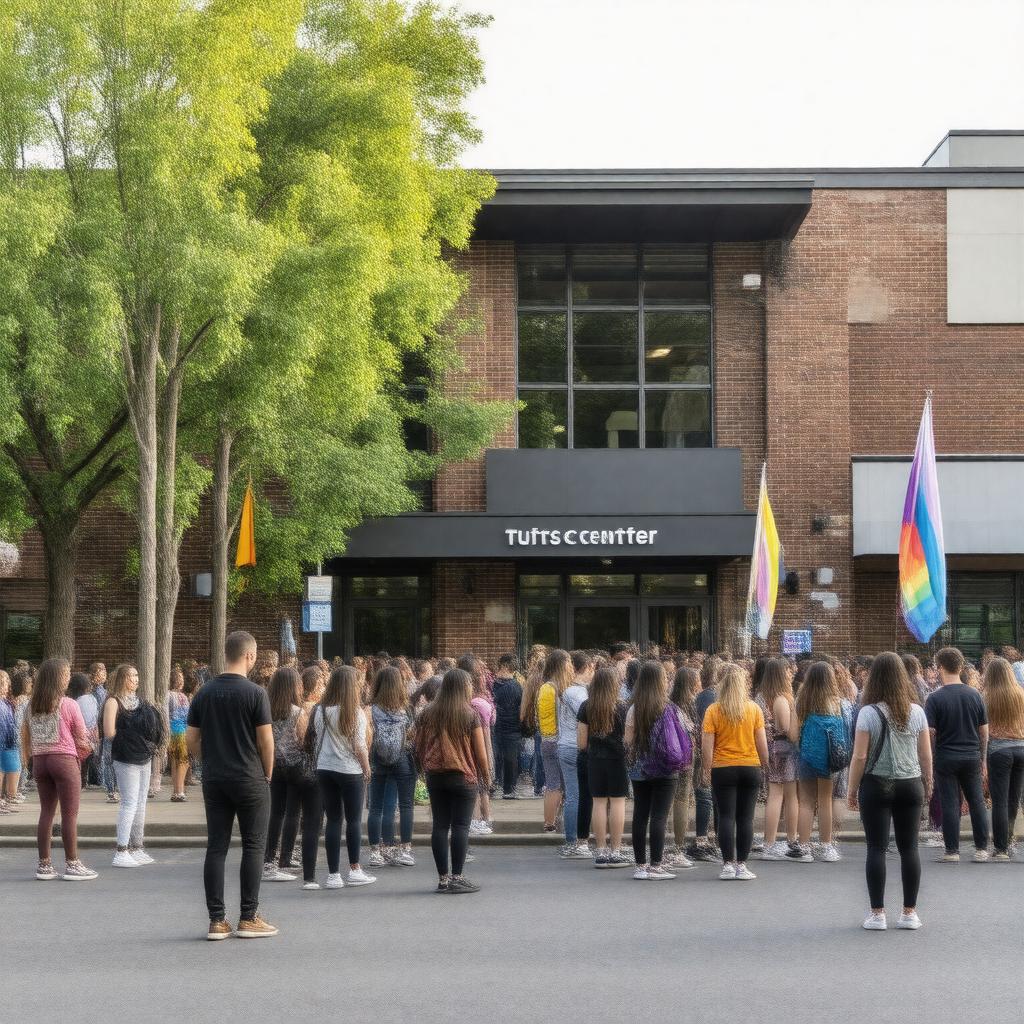 Click to view larger image AI-created image of Tufts LGBT Center