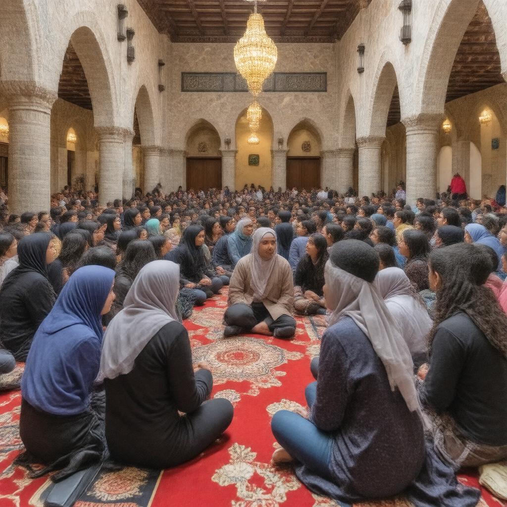 Click to view larger image AI-created image of Tufts Muslim Students Association
