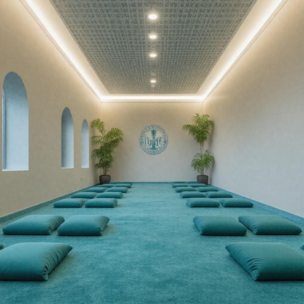Click to view larger image AI-created image of Tufts Muslim Students Association Prayer Room