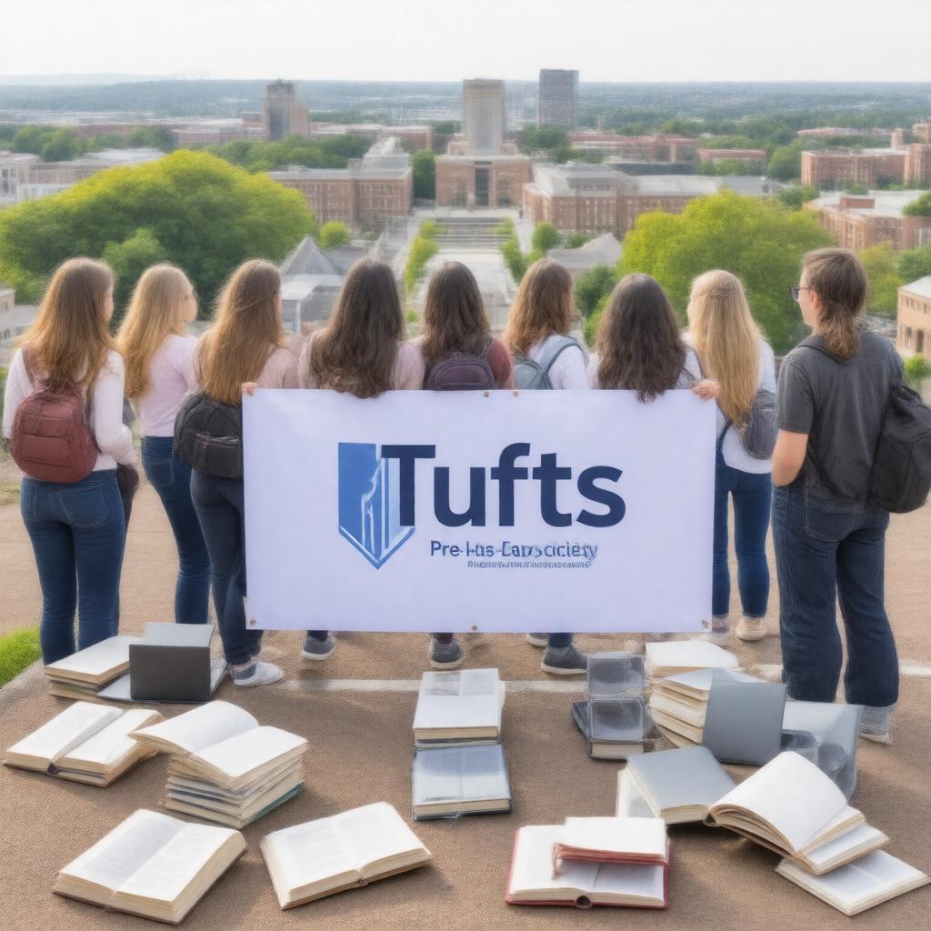 Click to view larger image AI-created image of Tufts Pre-Law Society