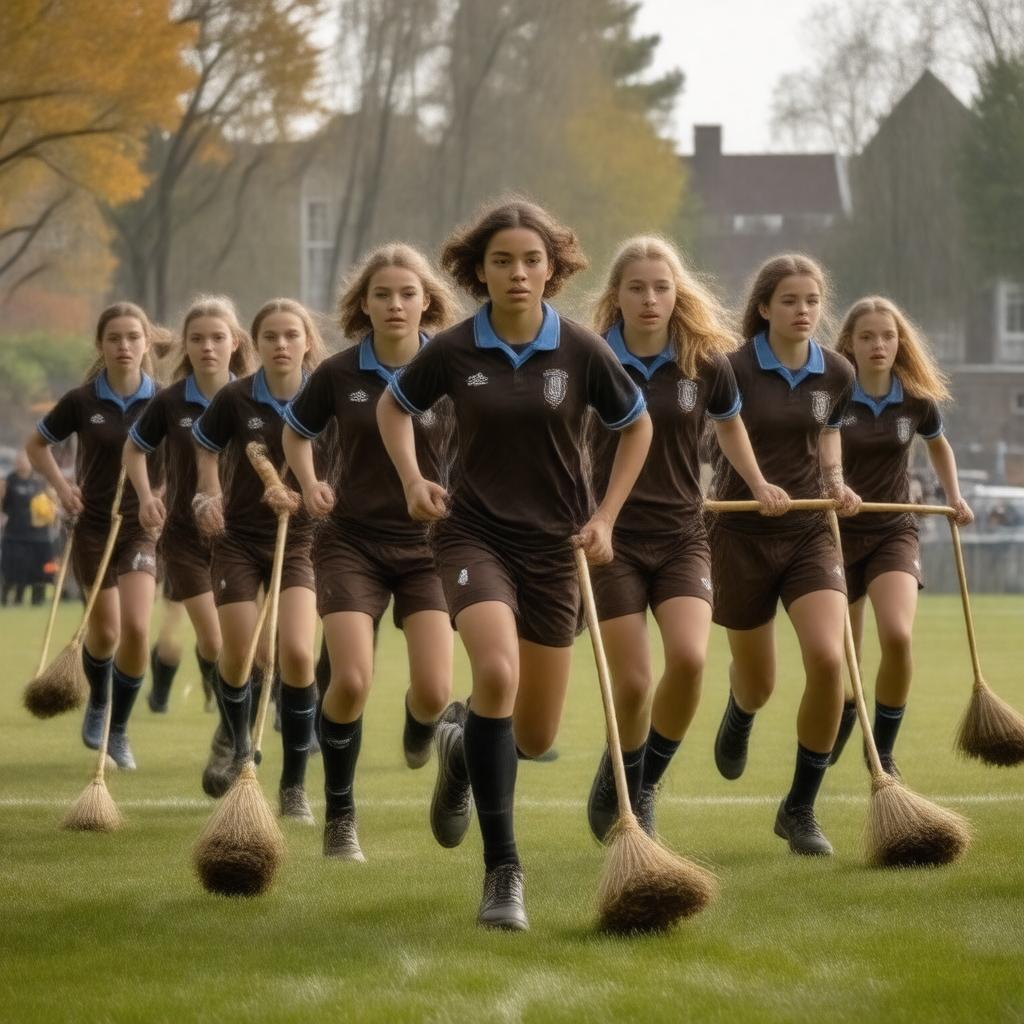 Click to view larger image AI-created image of Tufts Quidditch Team