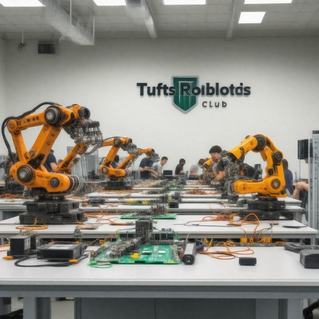 Click to view larger image AI-created image of Tufts Robotics Club