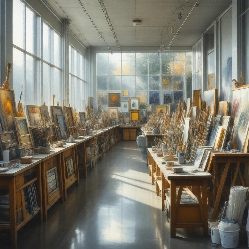AI-created image of Tufts University Art Studios