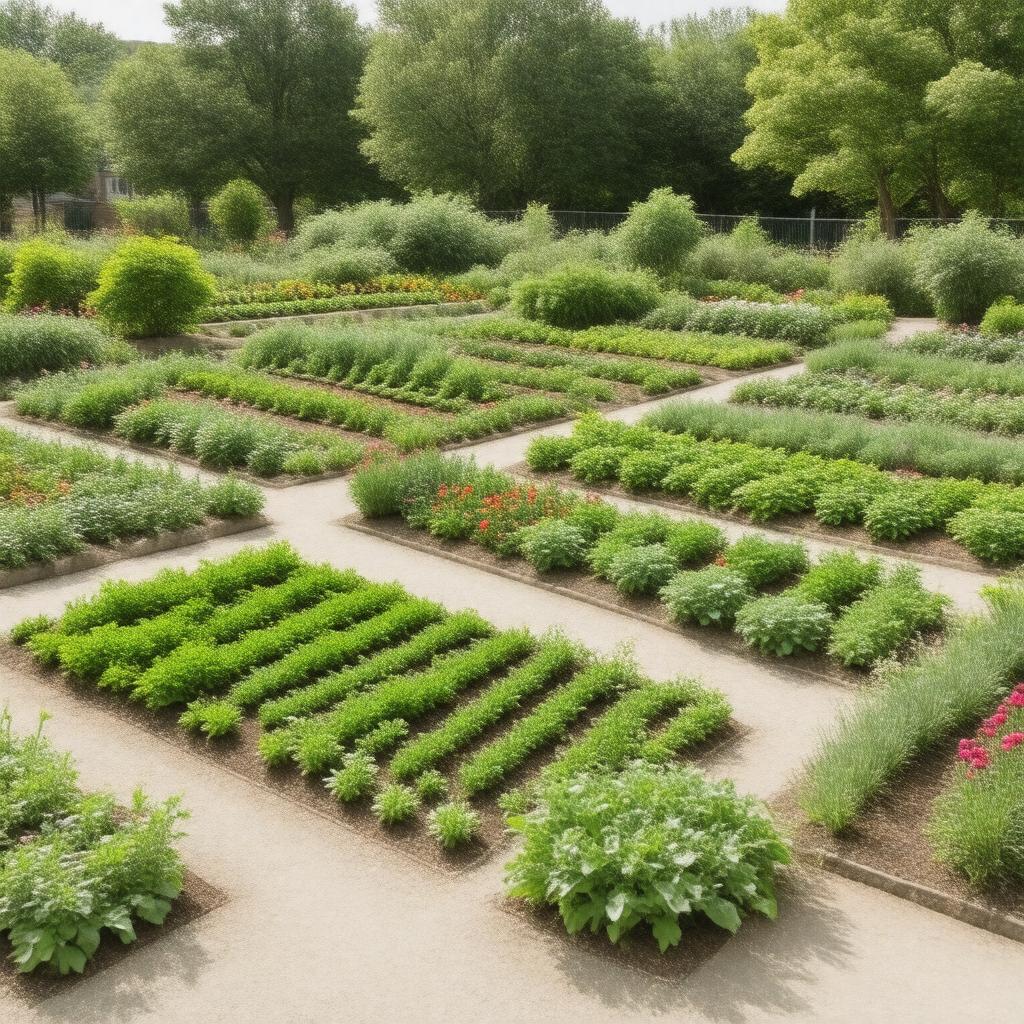 Click to view larger image AI-created image of Tufts University Community Garden