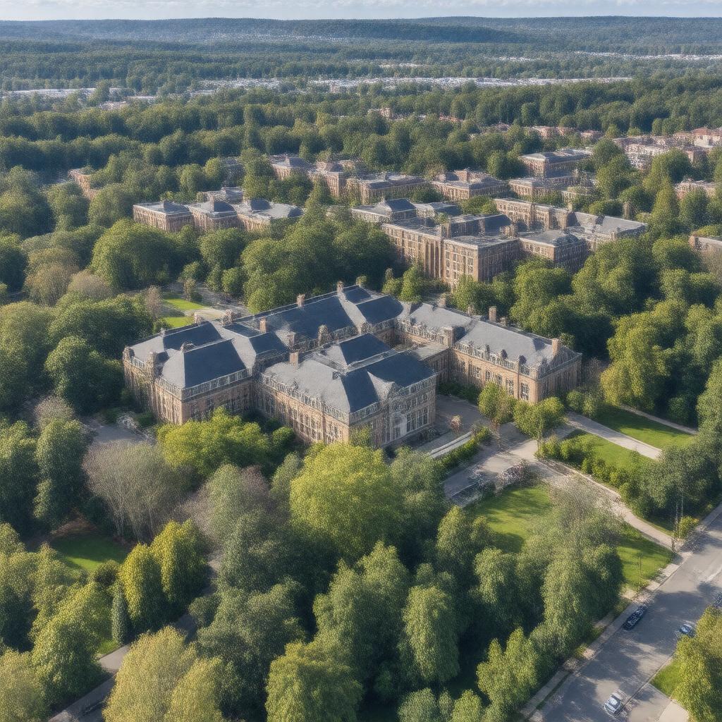 AI-created image of Tufts University Fletcher School