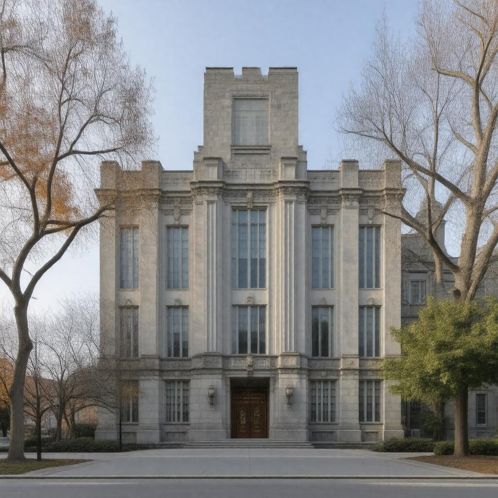 Click to view larger image AI-created image of Tufts University Fletcher School of Law and Diplomacy