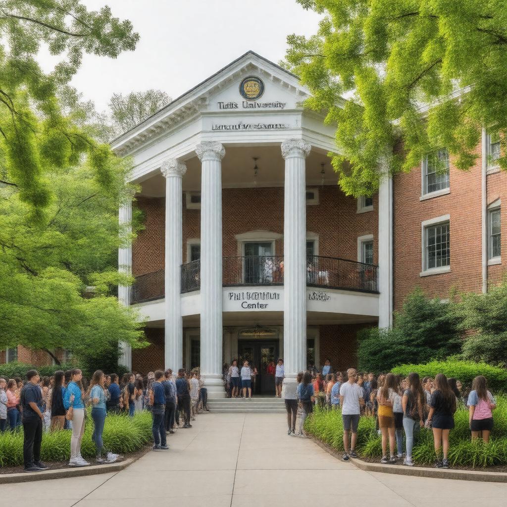 Click to view larger image AI-created image of Tufts University Latinx Center