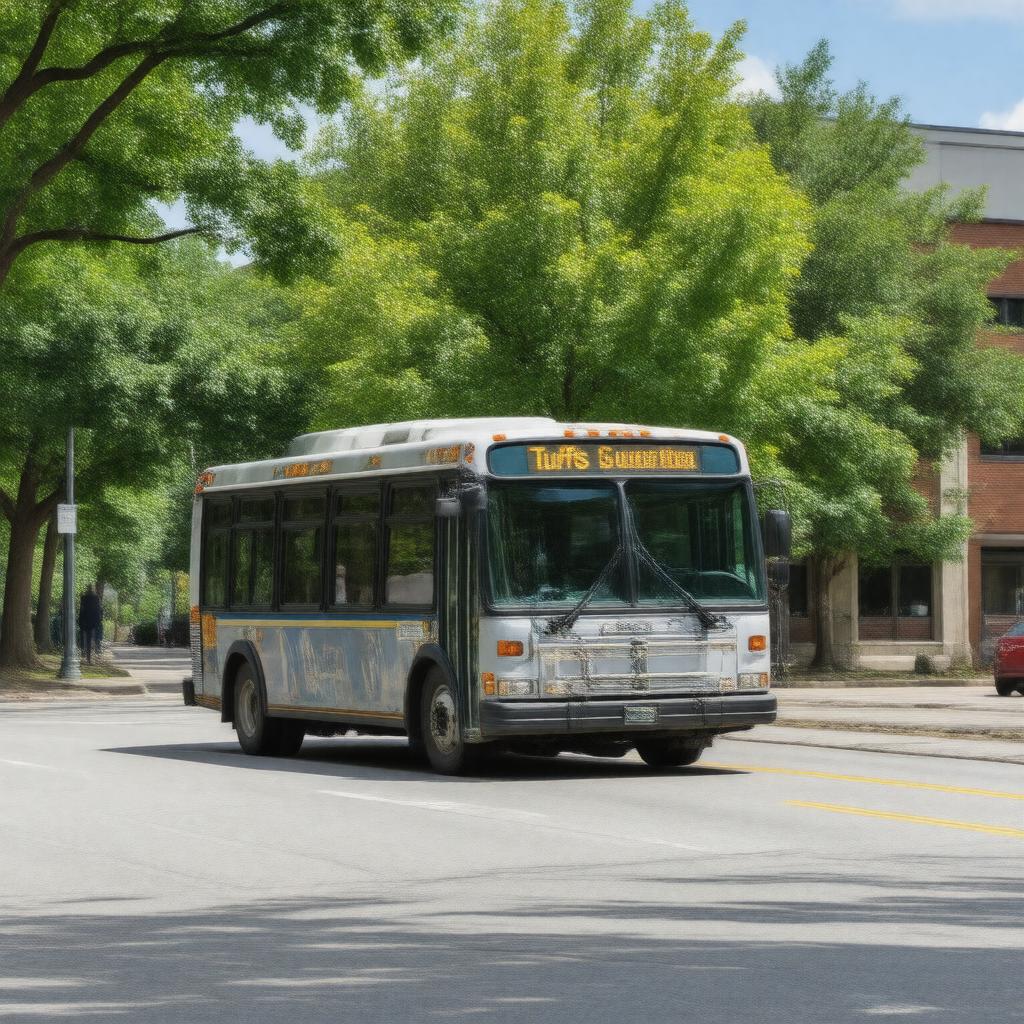 AI-created image of Tufts University Shuttle Service