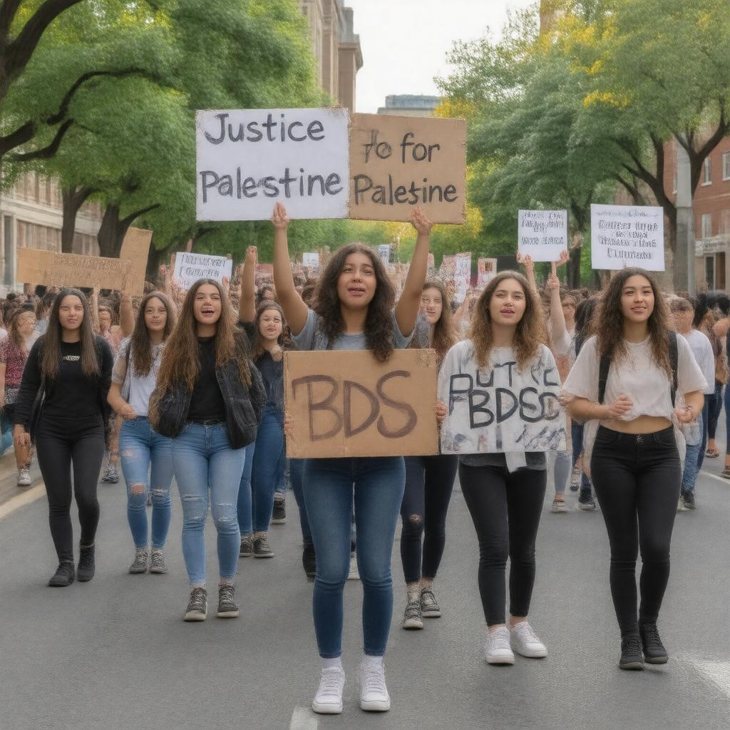 Click to view larger image AI-created image of Tufts University Students for Justice in Palestine