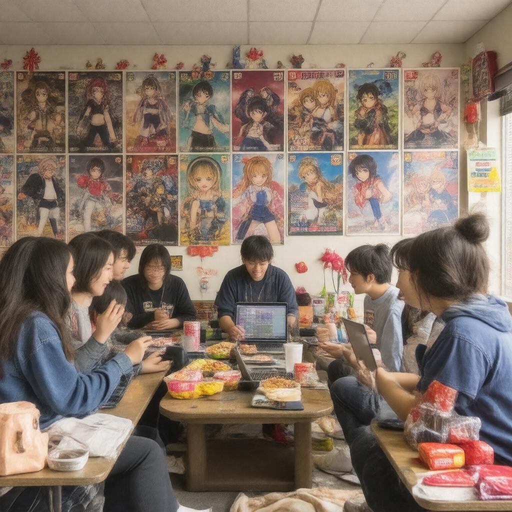 AI-created image of Tufts University Tufts Anime Club