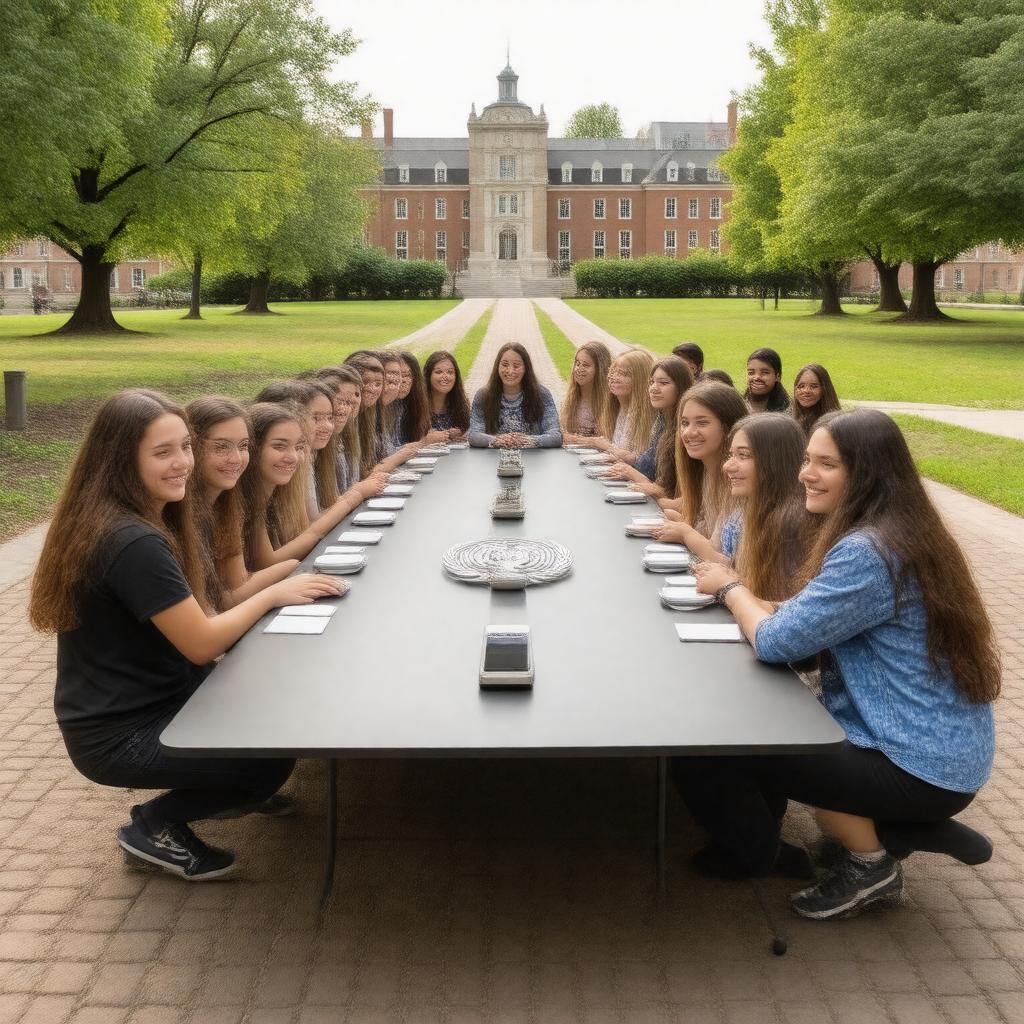 Click to view larger image AI-created image of Tufts University Tufts International Relations Society