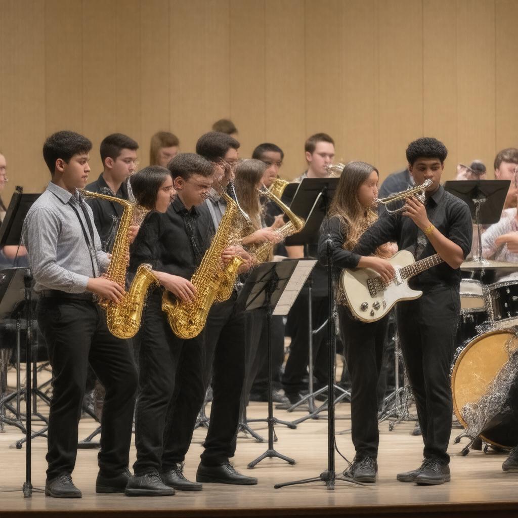Click to view larger image AI-created image of Tufts University Tufts Jazz Ensemble