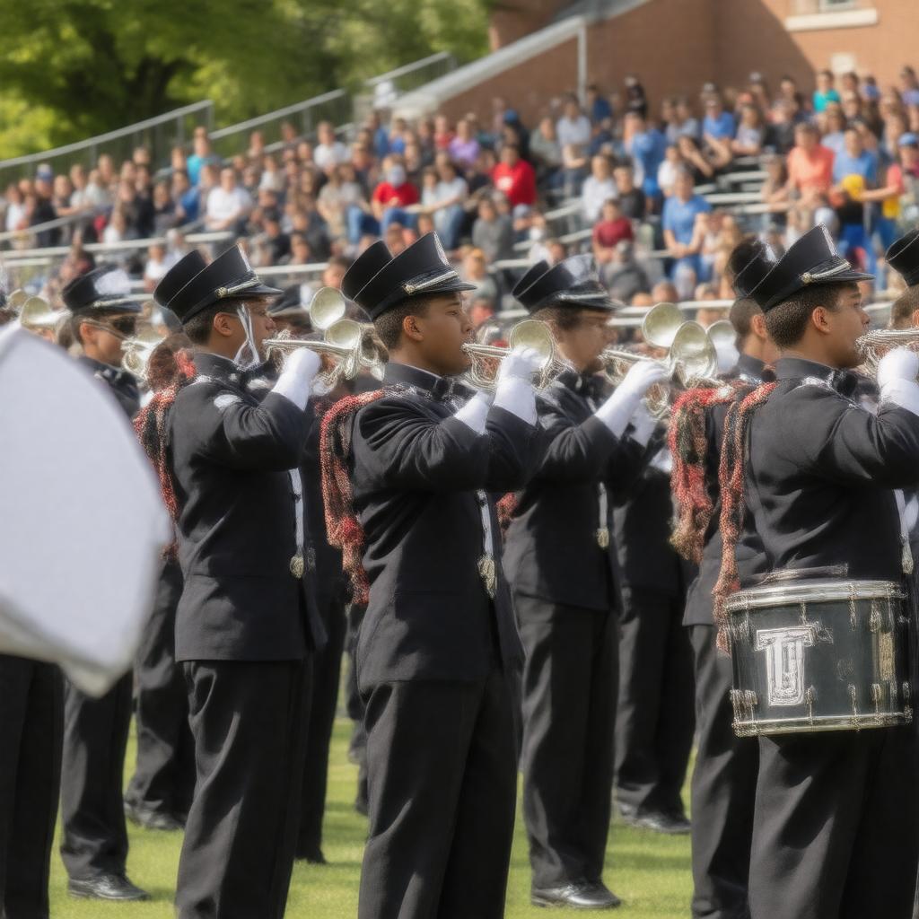 Click to view larger image AI-created image of Tufts University Tufts Pep Band