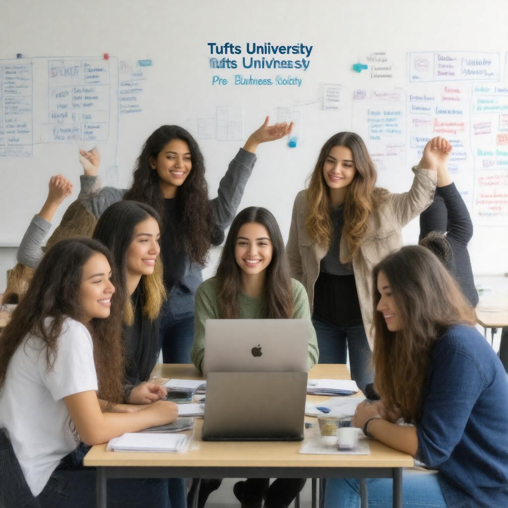 Click to view larger image AI-created image of Tufts University Tufts Pre-Business Society