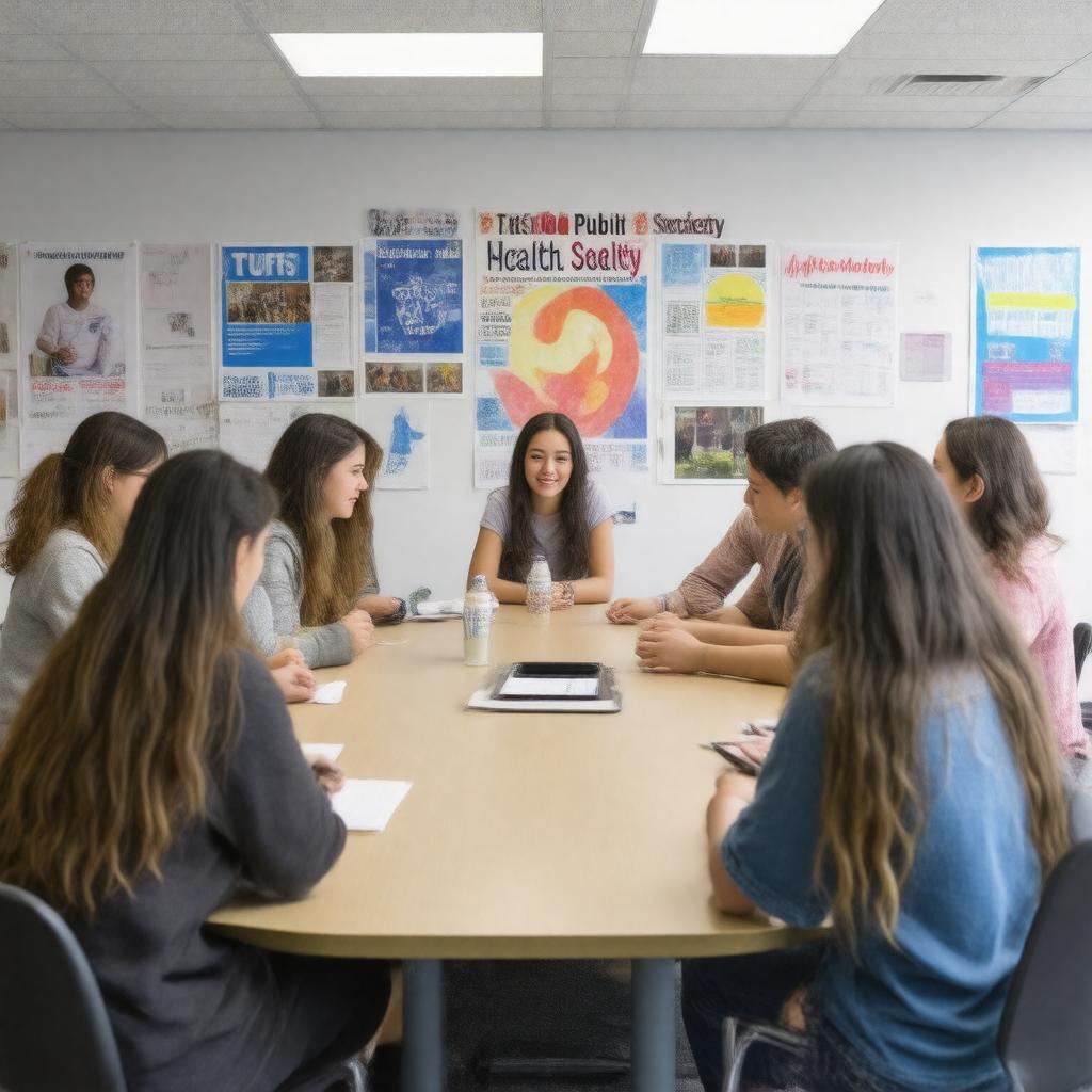 Click to view larger image AI-created image of Tufts University Tufts Public Health Society