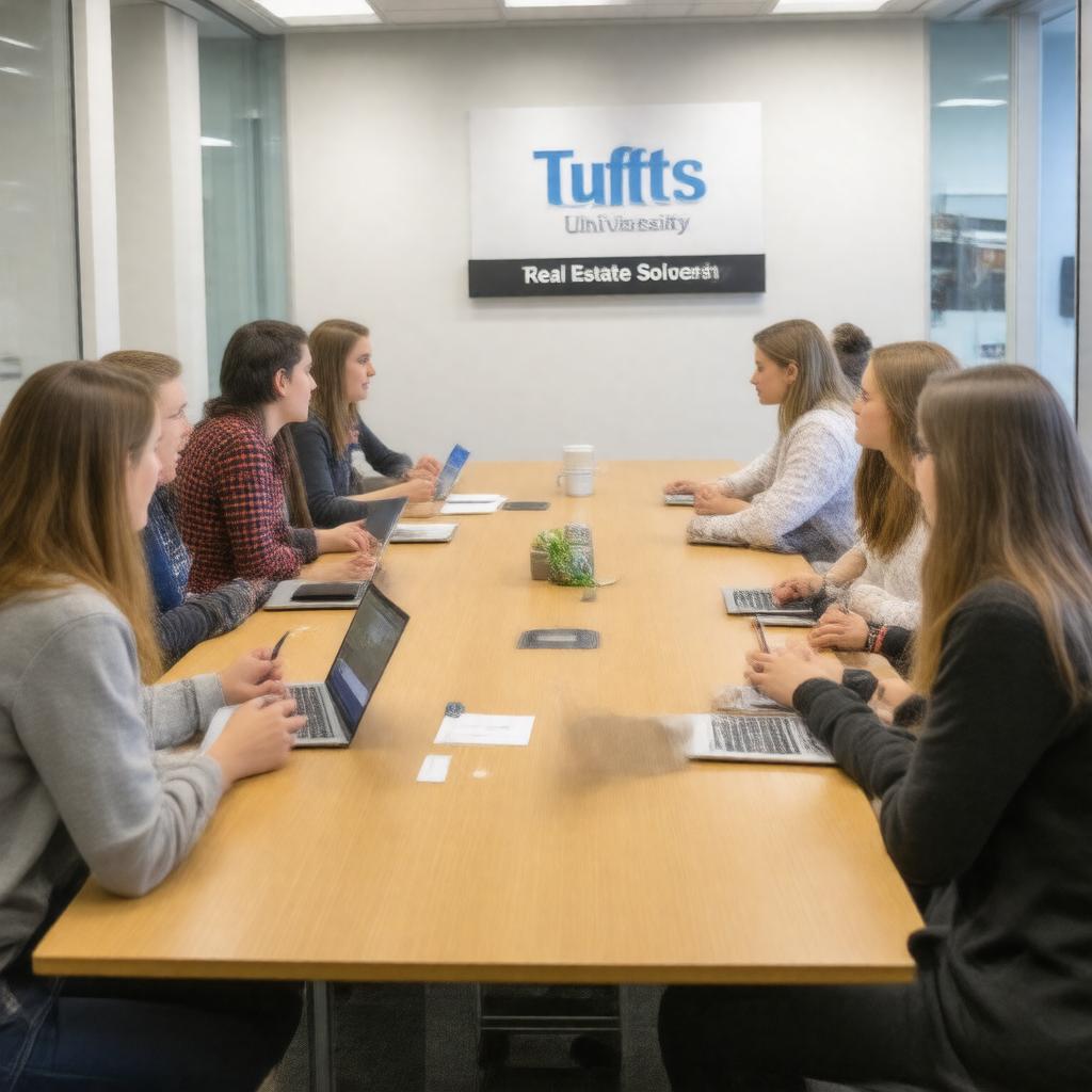 Click to view larger image AI-created image of Tufts University Tufts Real Estate Society
