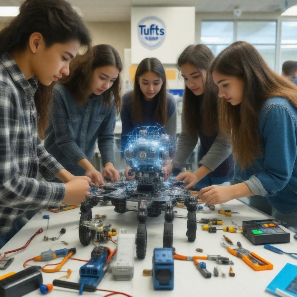 Click to view larger image AI-created image of Tufts University Tufts Robotics Club