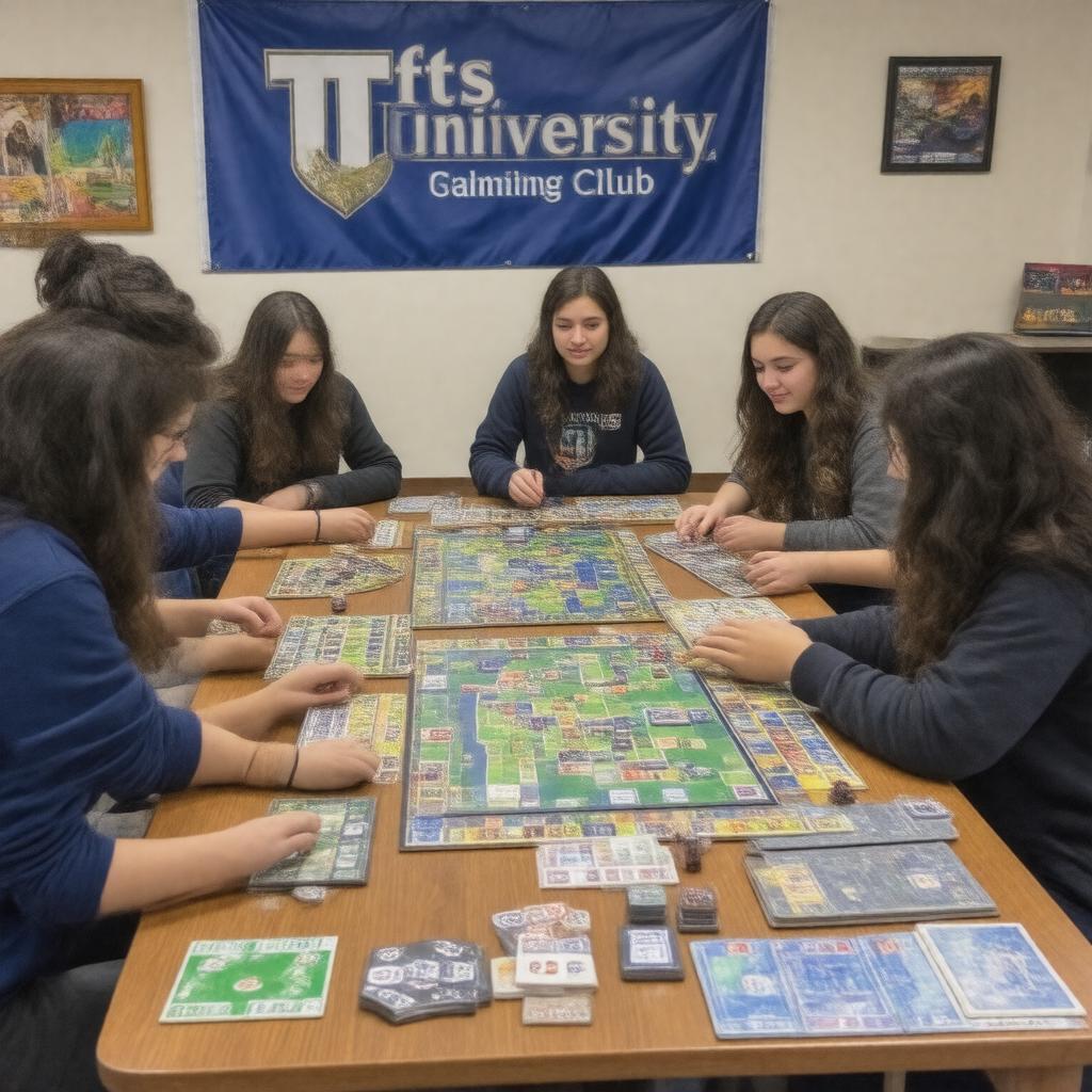 Click to view larger image AI-created image of Tufts University Tufts Tabletop Gaming Club