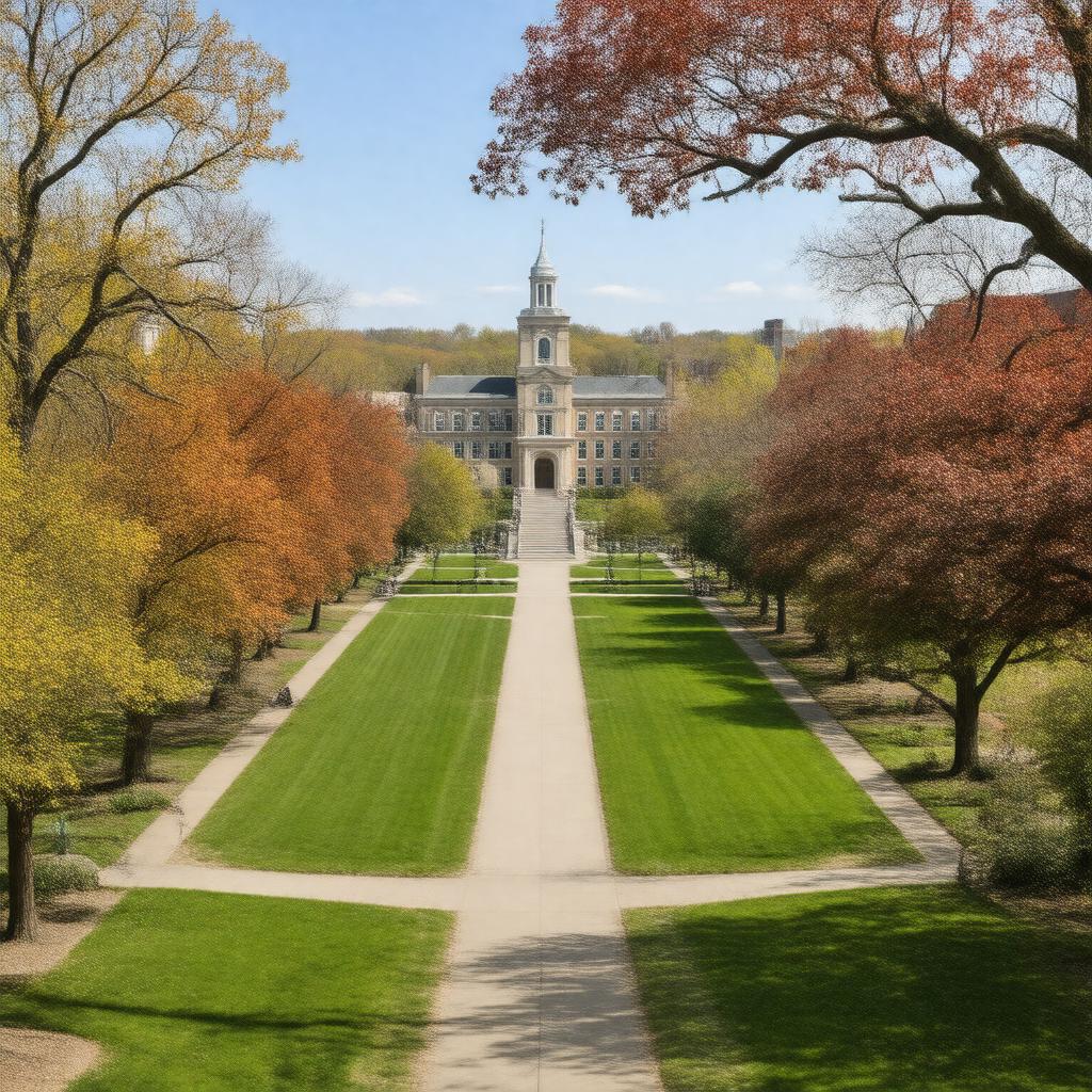 AI-created image of Tufts University campus