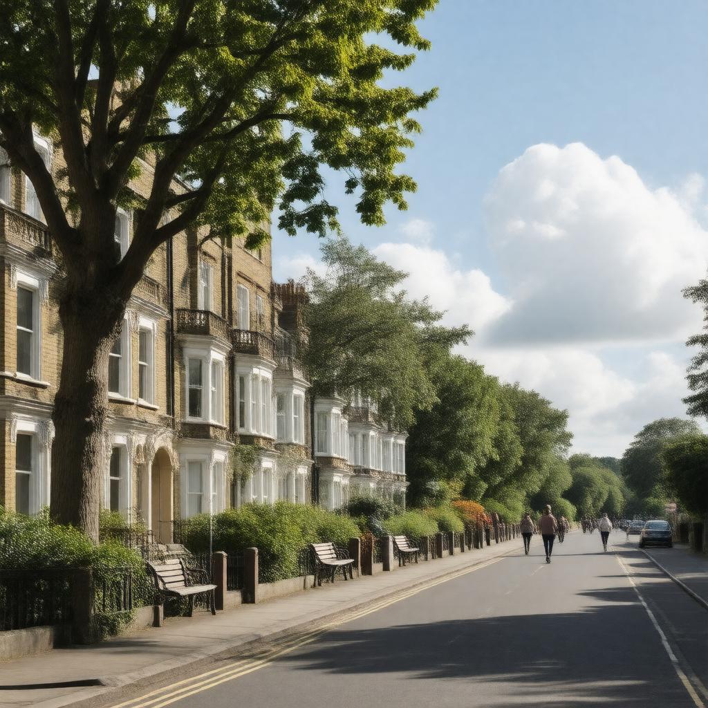 AI-created image of Tulse Hill, London, England