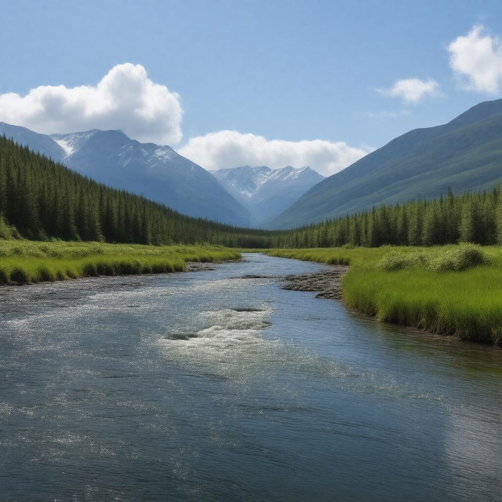 AI-created image of Tuluksak River