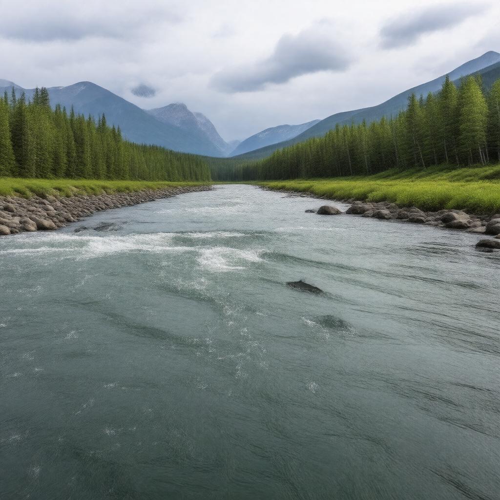 AI-created image of Tustumena River