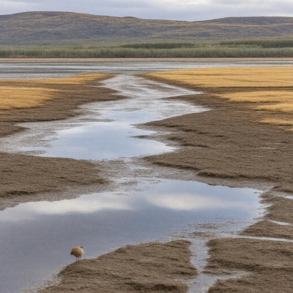 Click to view larger image AI-created image of Tuxedni Bay