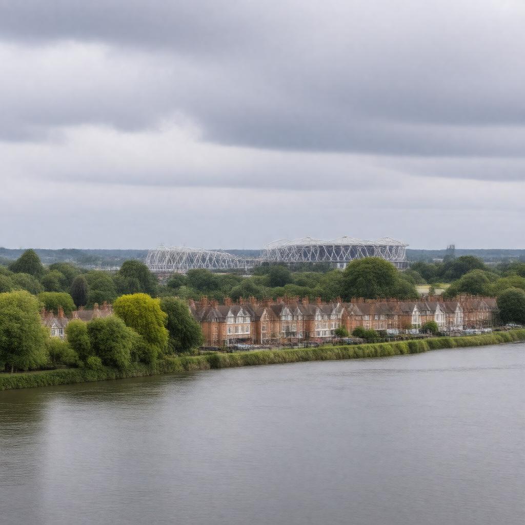 AI-created image of Twickenham, Middlesex, England