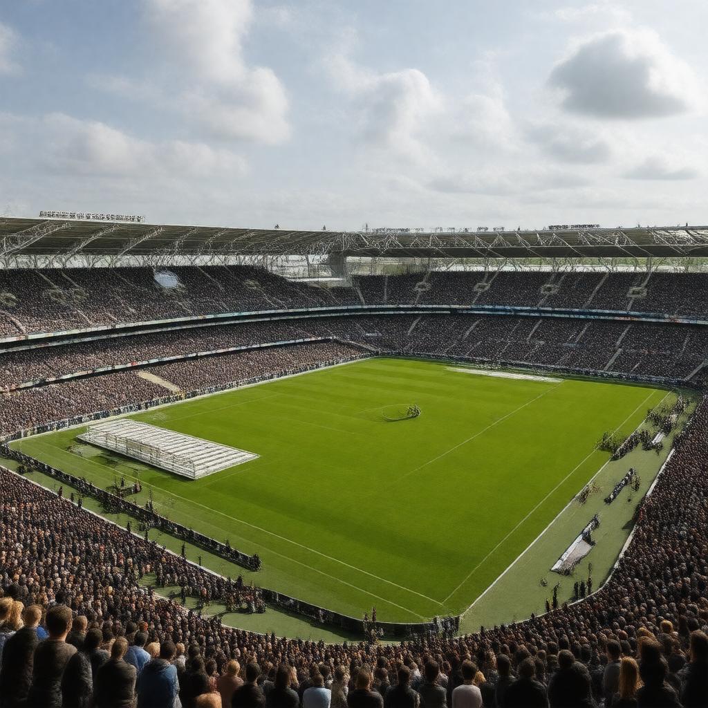 Click to view larger image AI-created image of Twickenham Stadium, London