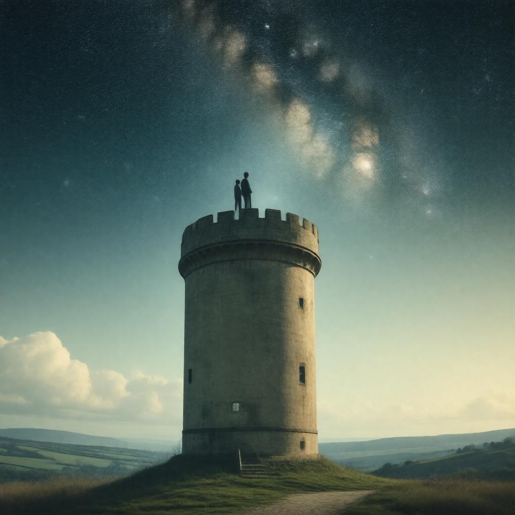 AI-created image of Two on a Tower