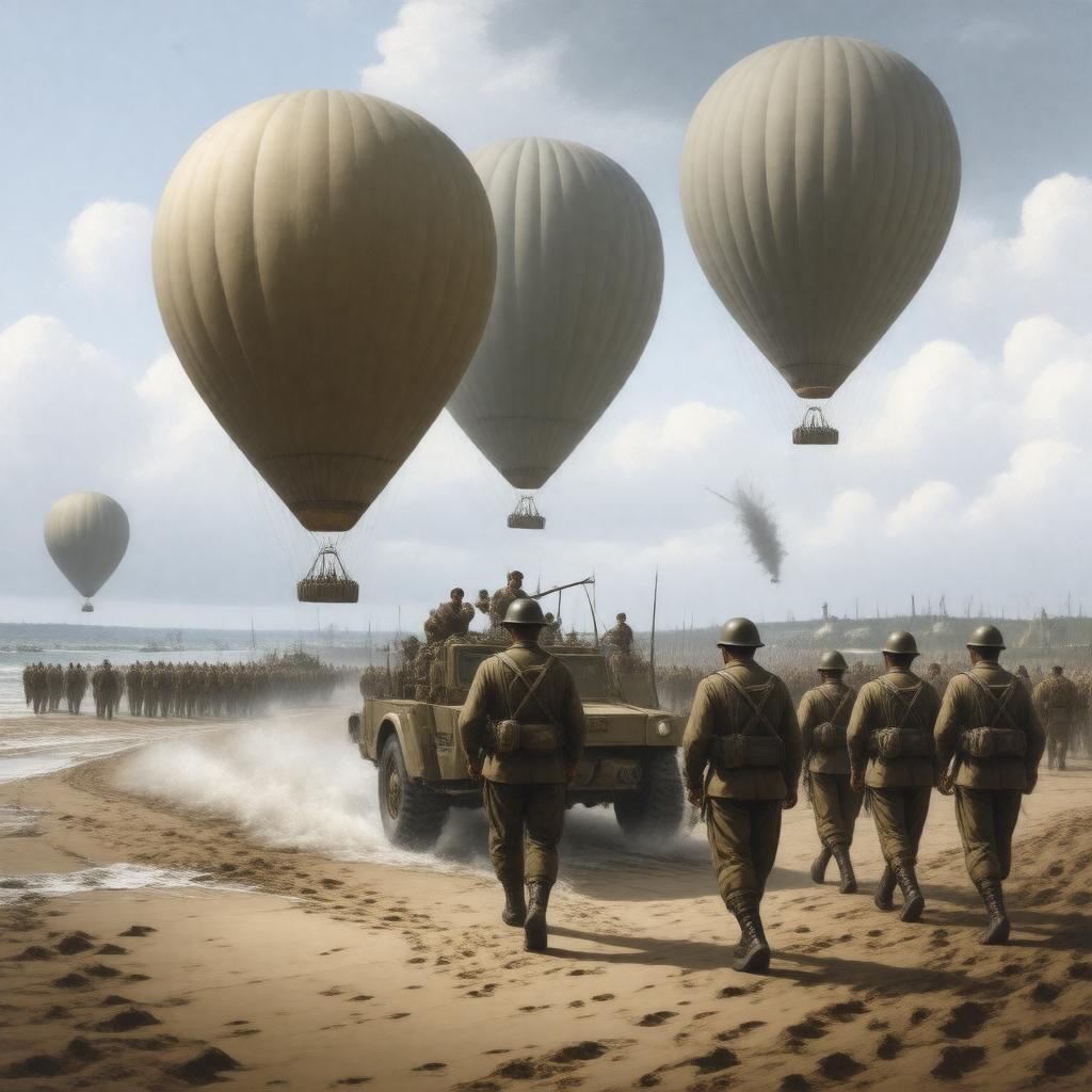 Click to view larger image AI-created image of U.S. Army 320th Barrage Balloon Battalion