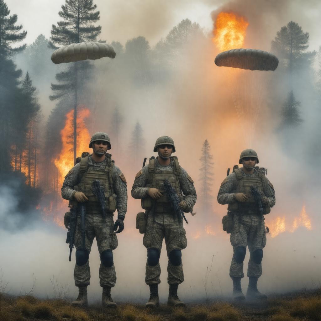 Click to view larger image AI-created image of U.S. Army 555th Parachute Infantry Battalion