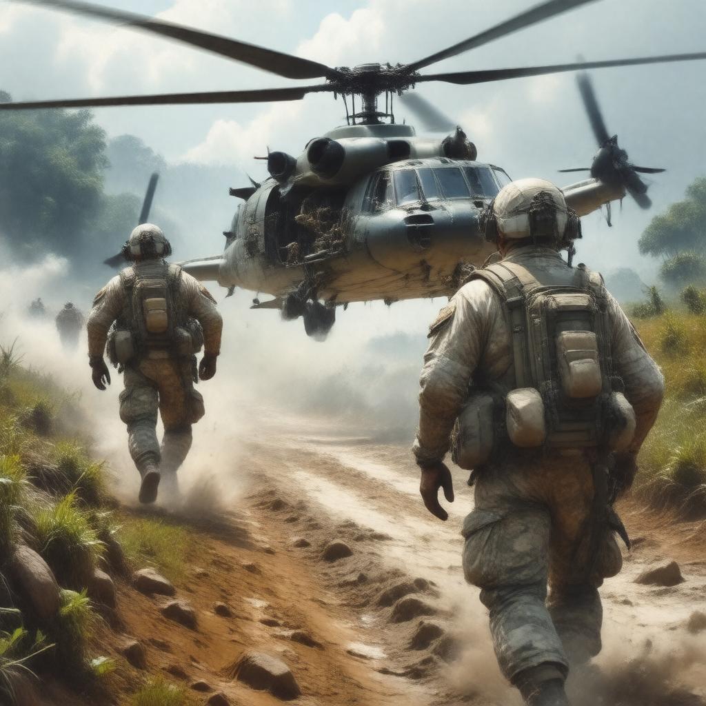 Click to view larger image AI-created image of U.S. Army Dustoff Crews of the Vietnam War