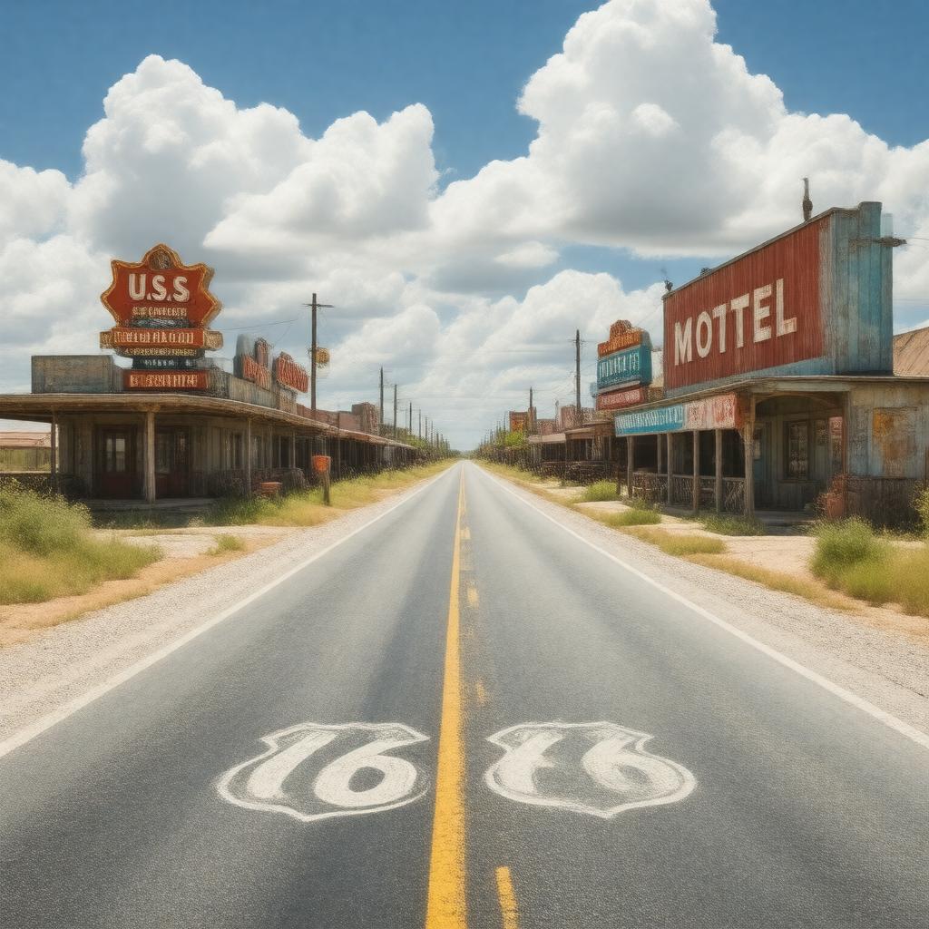 AI-created image of U.S. Route 66