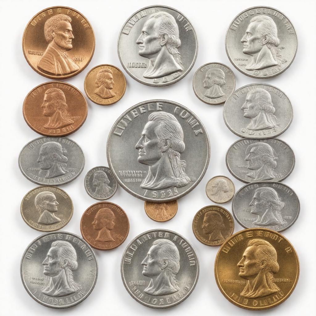 AI-created image of U.S. coins