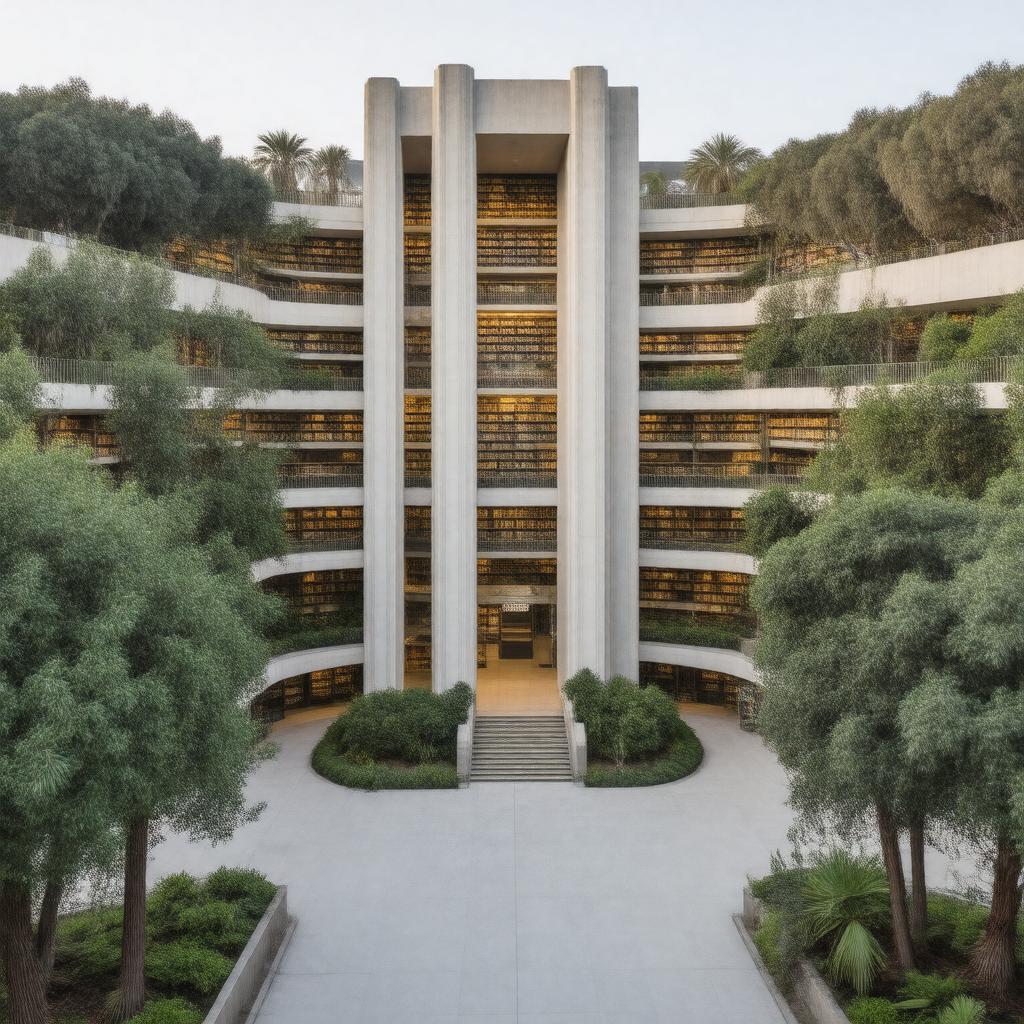 AI-created image of UCLA Library