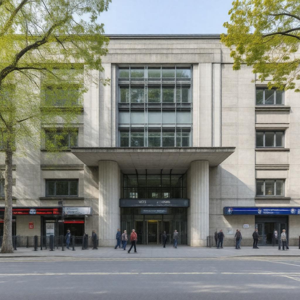 AI-created image of UCL Hospital