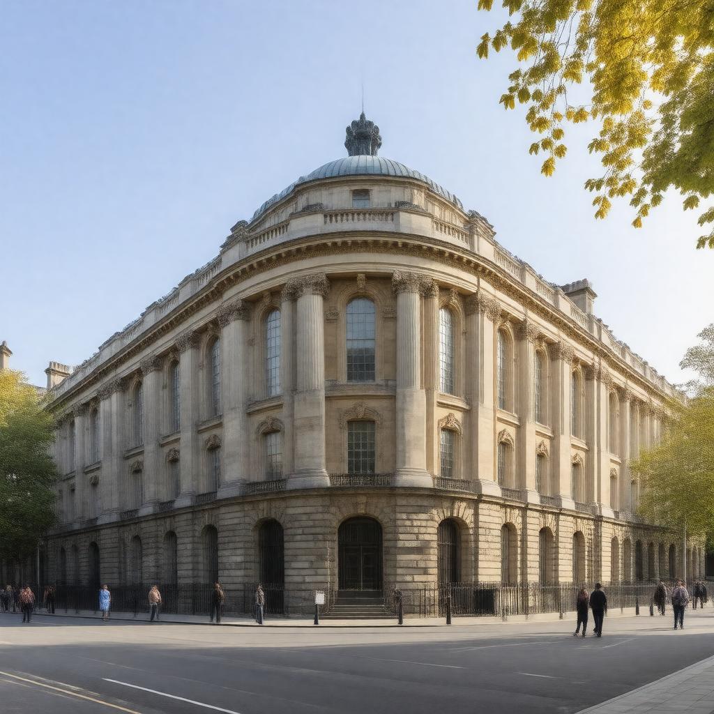 Click to view larger image AI-created image of UCL Institute of Archaeology