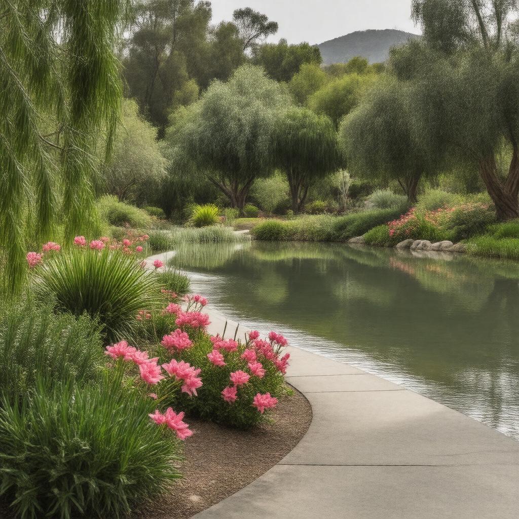 AI-created image of UCR Botanic Gardens