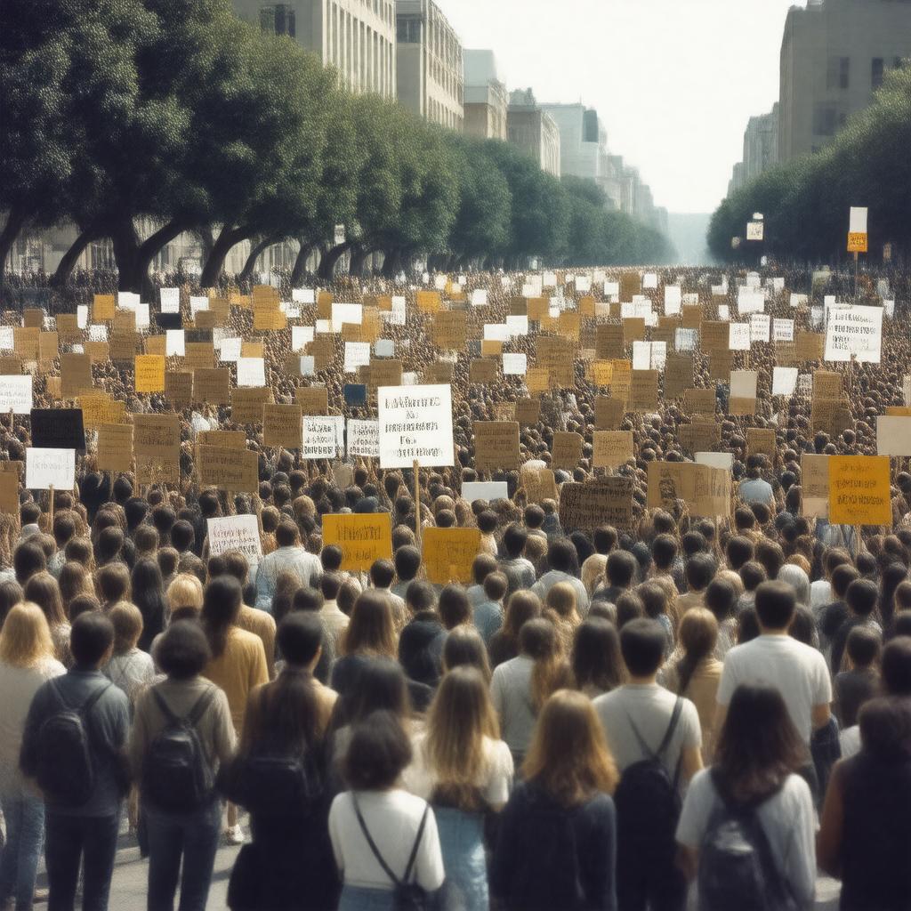 AI-created image of UC Berkeley protests
