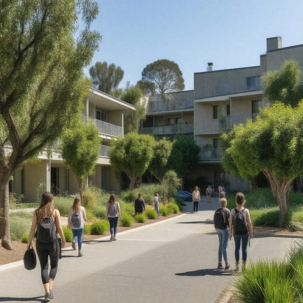 Click to view larger image AI-created image of UC Davis Student Housing