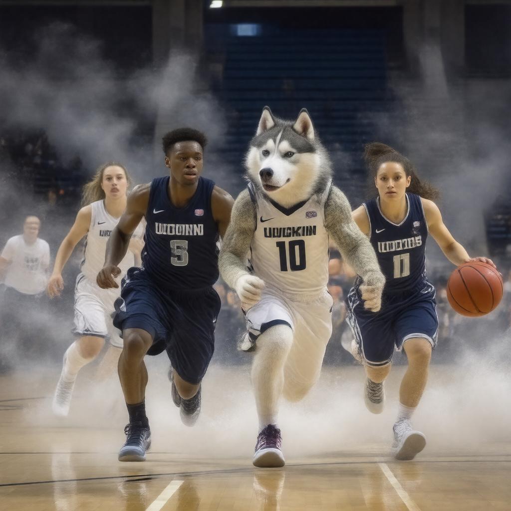 AI-created image of UConn Huskies
