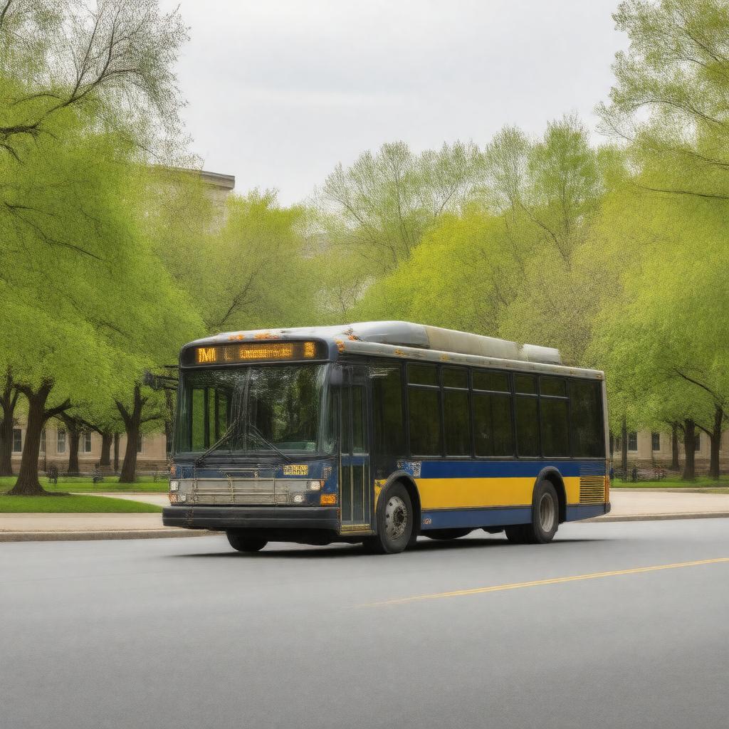 Click to view larger image AI-created image of UM bus system