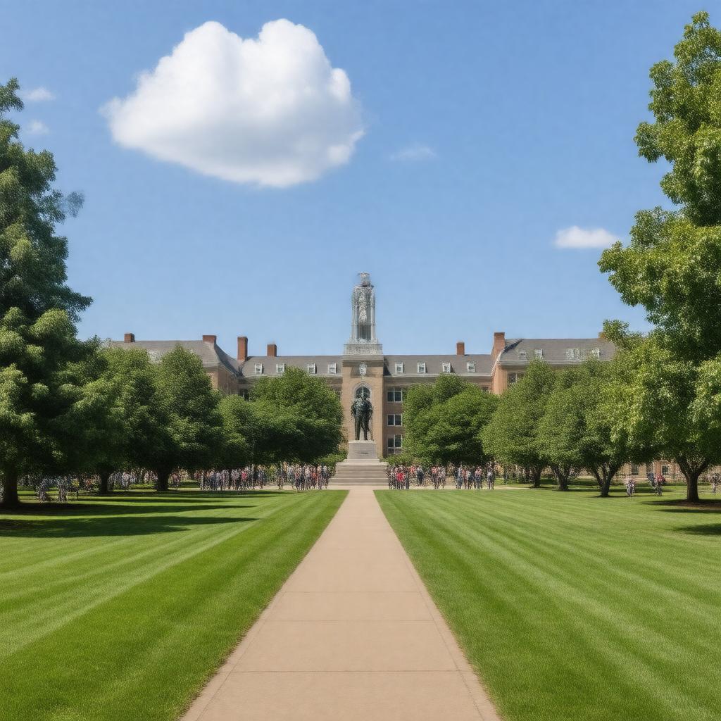 AI-created image of UMass Amherst