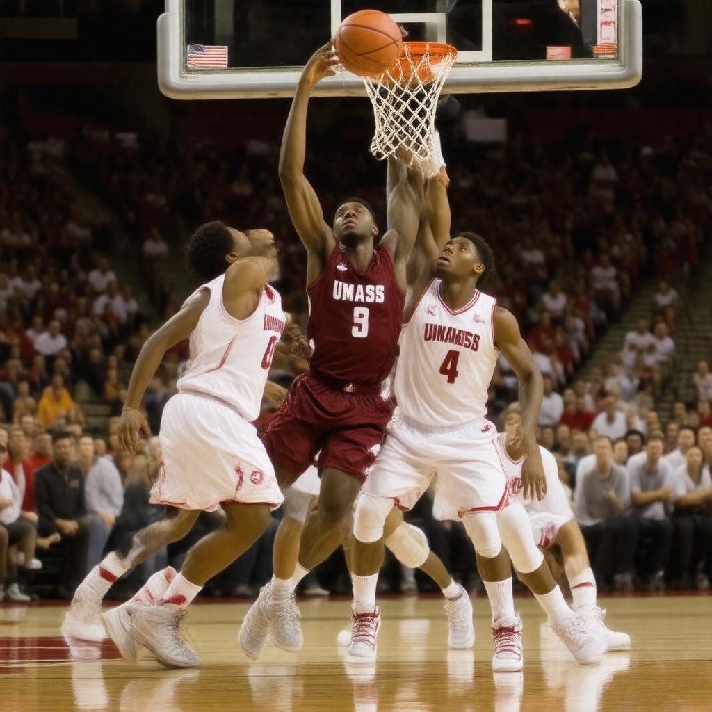 AI-created image of UMass Minutemen basketball