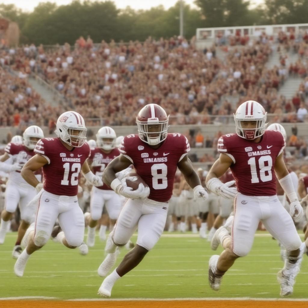 AI-created image of UMass Minutemen football