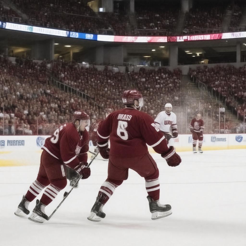 AI-created image of UMass Minutemen ice hockey