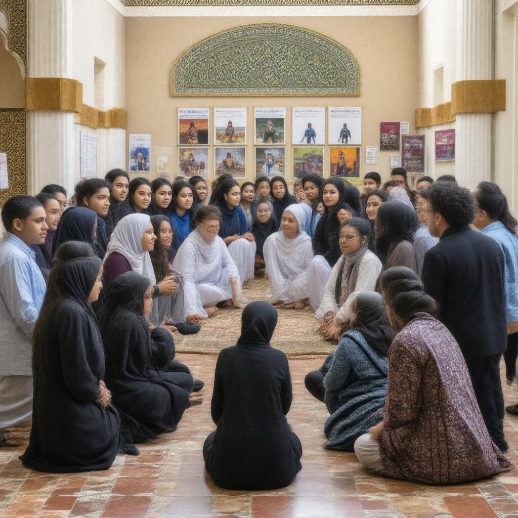 AI-created image of UMass Muslim Students Association